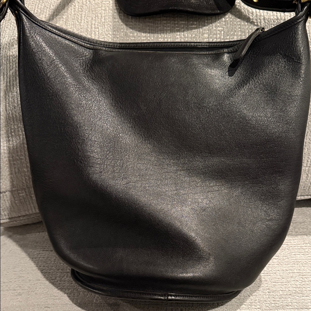 Coach Black Leather Hobo Bag
